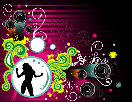 beauty girls vector composition female floral graphicのイラスト素材