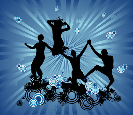 active vector composition teens dance fashion clubのイラスト素材