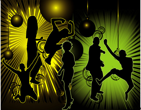 vector composition music show 2d teen coolのイラスト素材