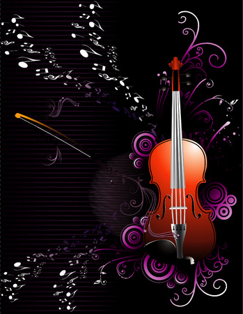 vector illustration of a music instrument with cool backgroundのイラスト素材