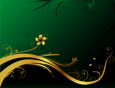 vector composition banner 2d floral insignia artのイラスト素材