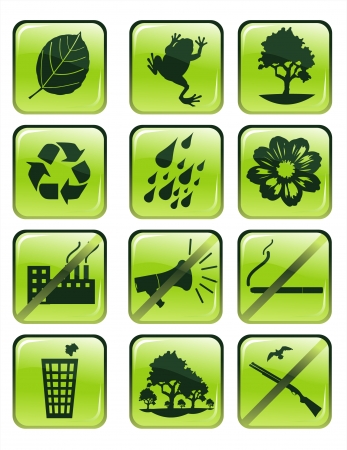 environment glossy vector iconsのイラスト素材