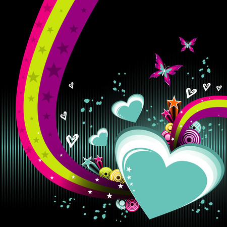 fantasy vector illustration with cool dark backgroundのイラスト素材