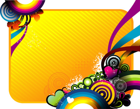 vector illustration of fantasy and colorful shapes for text inputのイラスト素材