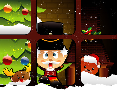 Vector illustration of fantasy shapes for christmas celebrationのイラスト素材