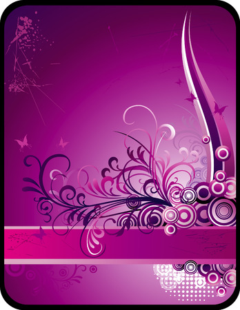 vector illustration of fantasy shapes and flowersのイラスト素材