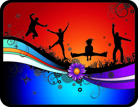 vector illustration of fantasy poses and shapesのイラスト素材