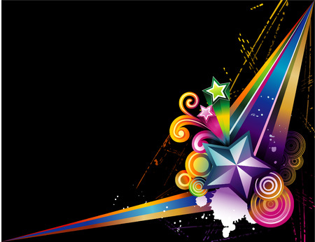 Vector composition of fantasy shape and cool backgroundのイラスト素材