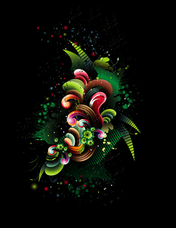 2d vectorial image with cool shapes for background usesのイラスト素材