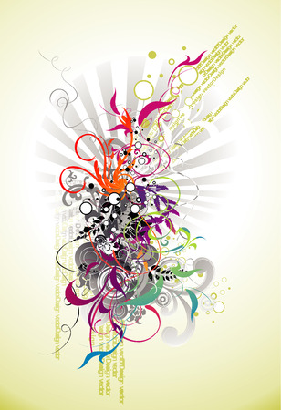 2d vectorial image with cool natural shapes for background usesのイラスト素材