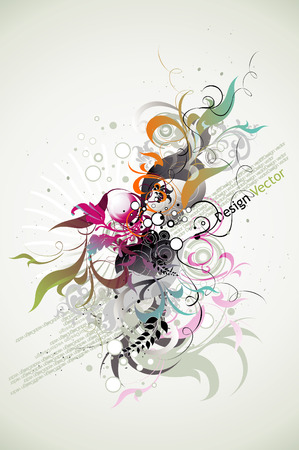 2d vectorial image with cool natural shapes for background usesのイラスト素材