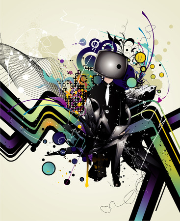 2d vectorial image of weird shapesのイラスト素材