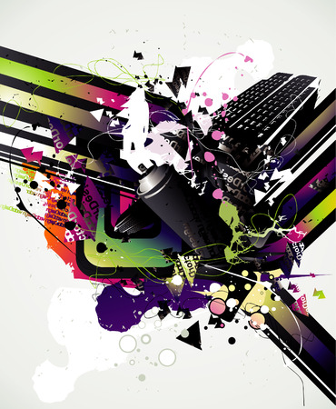 2d vectorial image of weird shapesのイラスト素材