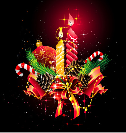 beautiful christmas vectorsのイラスト素材