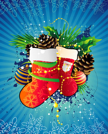 beautiful christmas vectorsのイラスト素材