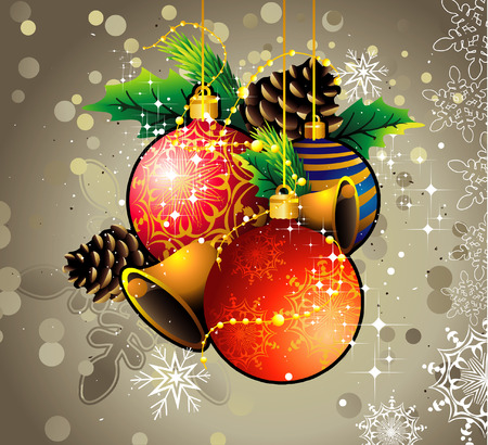 beautiful christmas vectorsのイラスト素材