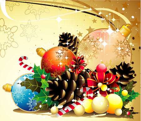 beautiful christmas vectorsのイラスト素材