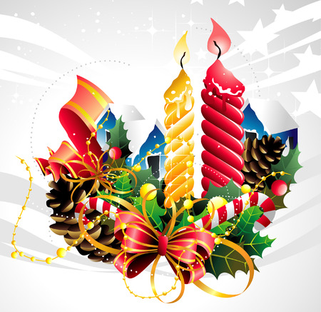 beautiful christmas vectorsのイラスト素材