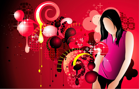 fashion teenのイラスト素材