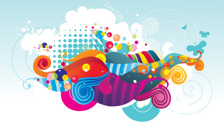 nice shapes collage のイラスト素材