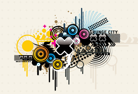 nice shapes collage のイラスト素材