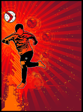 nice illustration of soccer themeのイラスト素材