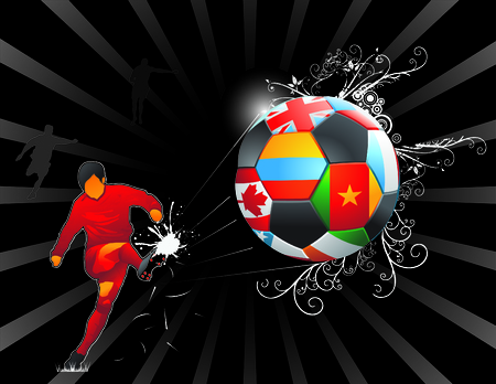 nice illustration of soccer themeのイラスト素材