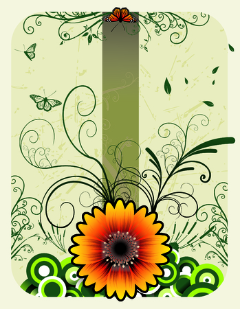 beautiful flowers compositionのイラスト素材