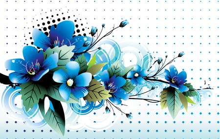 beautiful flowers compositionのイラスト素材