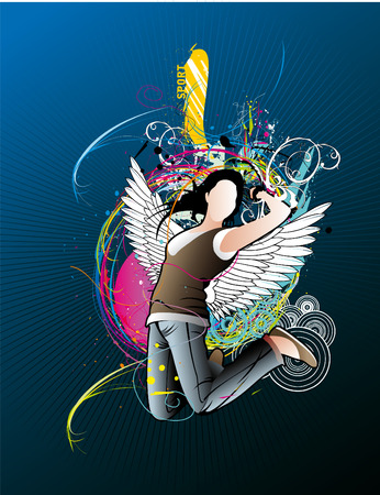 energy poseのイラスト素材