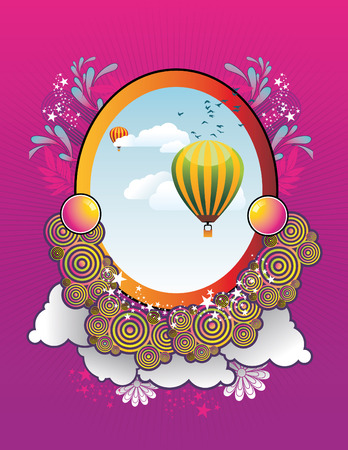 balloons frameのイラスト素材