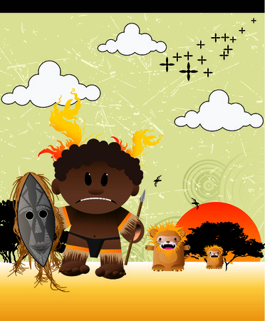 african native peopleのイラスト素材