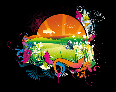 art frame illustrationのイラスト素材