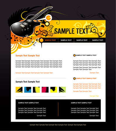 web site templateのイラスト素材