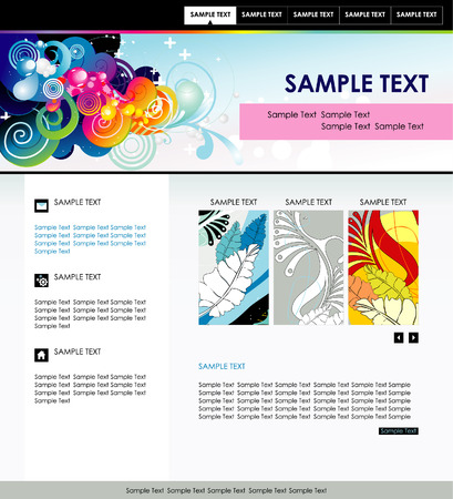 web site templateのイラスト素材