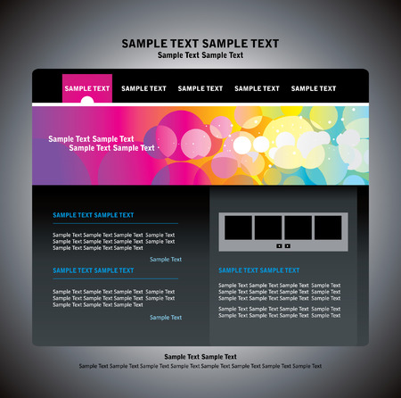 web site templateのイラスト素材