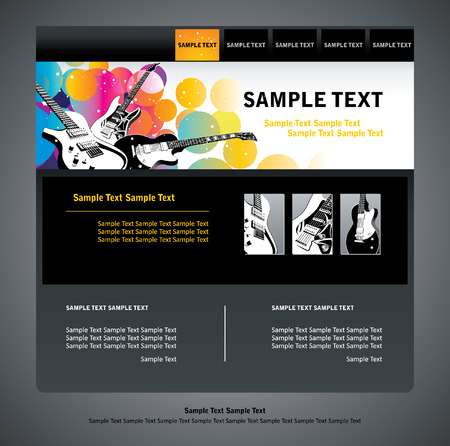 web site templateのイラスト素材