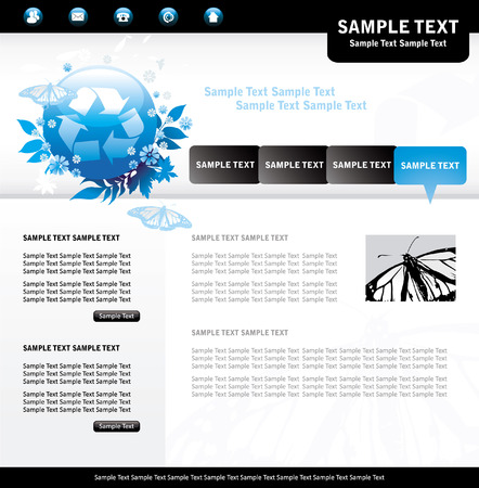 web site templateのイラスト素材