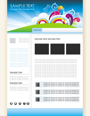web site templateのイラスト素材