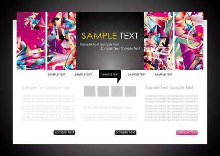 web site templateのイラスト素材