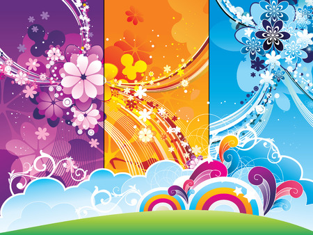 Fantasy shapes and colorsのイラスト素材
