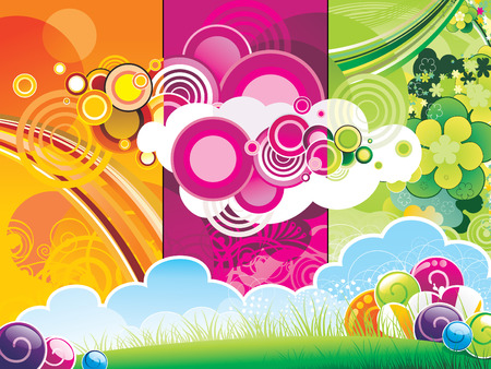 Fantasy shapes and colorsのイラスト素材