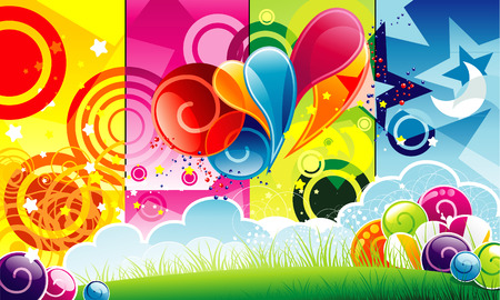 Fantasy shapes and colorsのイラスト素材