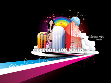 fantasy shapes compositionのイラスト素材