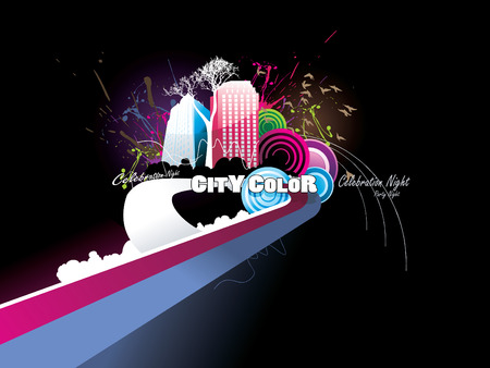 fantasy shapes compositionのイラスト素材