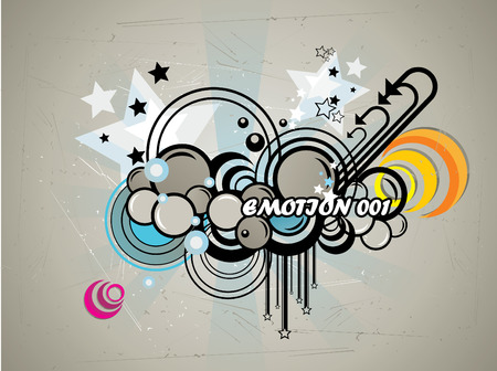 fantasy shapes compositionのイラスト素材