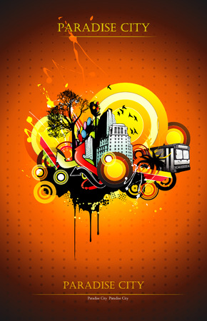 poster compositionのイラスト素材