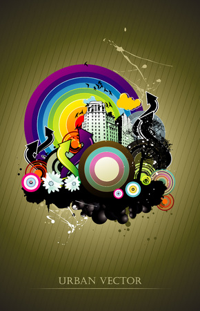 poster compositionのイラスト素材