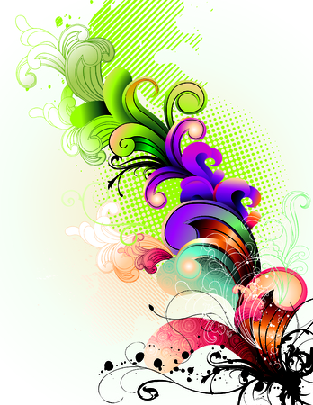 fantasy shapes and colorsのイラスト素材