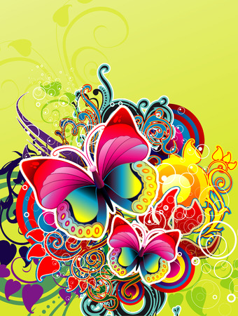 butterfly folliageのイラスト素材